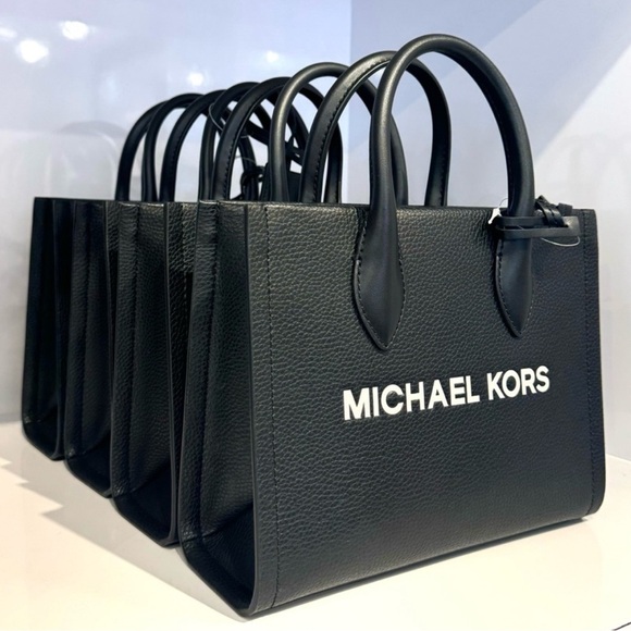 Michael Kors Mirella Small Signature Logo Crossbody Bag Black - Picture 1 of 8